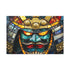 Stained Glass Samurai Mask — Canvas Wall Art — Front Gallery-Wrapped Canvas View