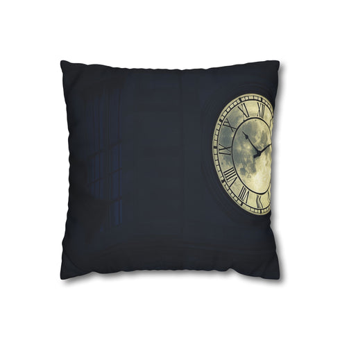 Clocktower Powered by Moon Phases (Edition II) — 40×40 Cushion Cover — Front 40×40 cm Square Cushion View