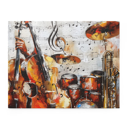 "Musical Melody Jigsaw Puzzle with intricate music notes and instruments design, perfect for music enthusiasts"