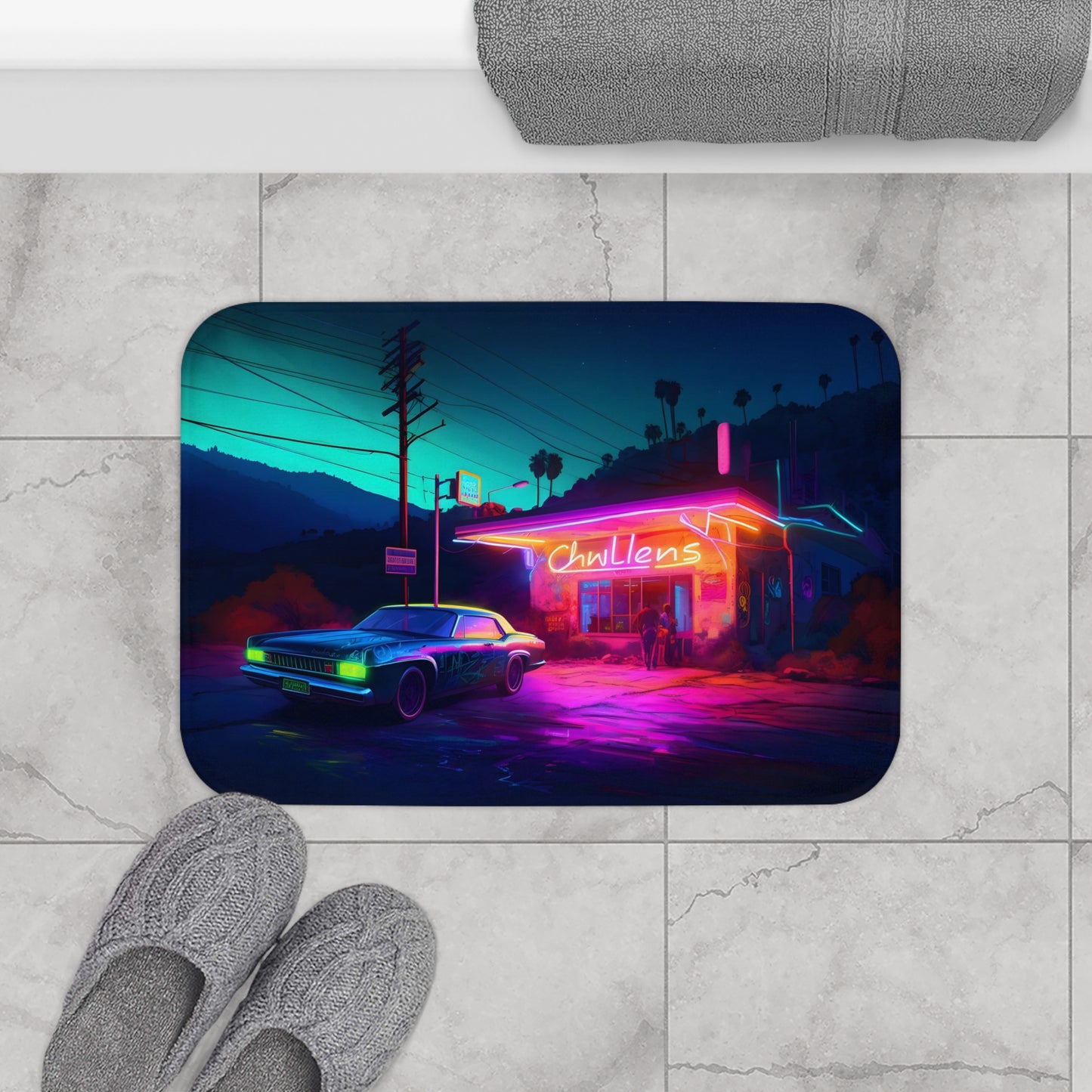 Electric Peaky Bath Mat | Bath Mats | Bath, Bathroom, Home & Living, Indoor, Sublimation | Prints with Passion