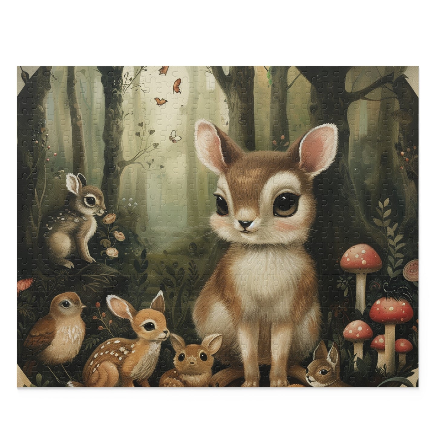 "Woodland Creatures Jigsaw Puzzle - enchanting nature illustrations for a fun challenge"