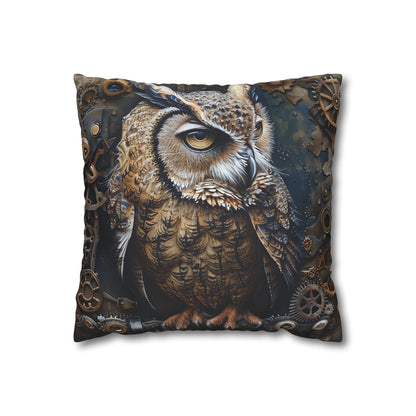 Clockwork Owl Pillowcase | Pillow Cases | All Over Print, AOP, Bed, Bedding, Home & Living, Indoor, Pillow Case, Pillow Covers, Pillows & Covers, Sublimation | Prints with Passion