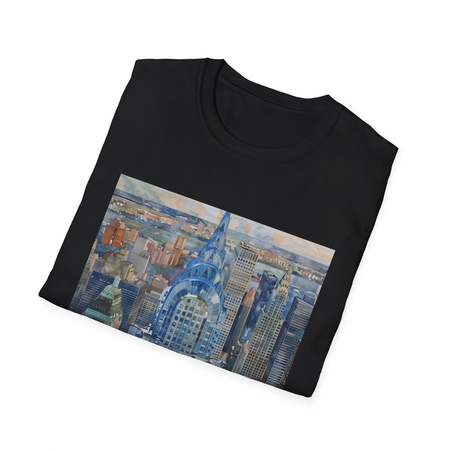 ## Art Deco on the Skyline: Chrysler Building Watercolor T-shirt