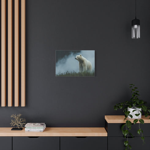 Spirit Bear Emerging from Cloud Mist — Canvas Wall Art — Product Detail View 5