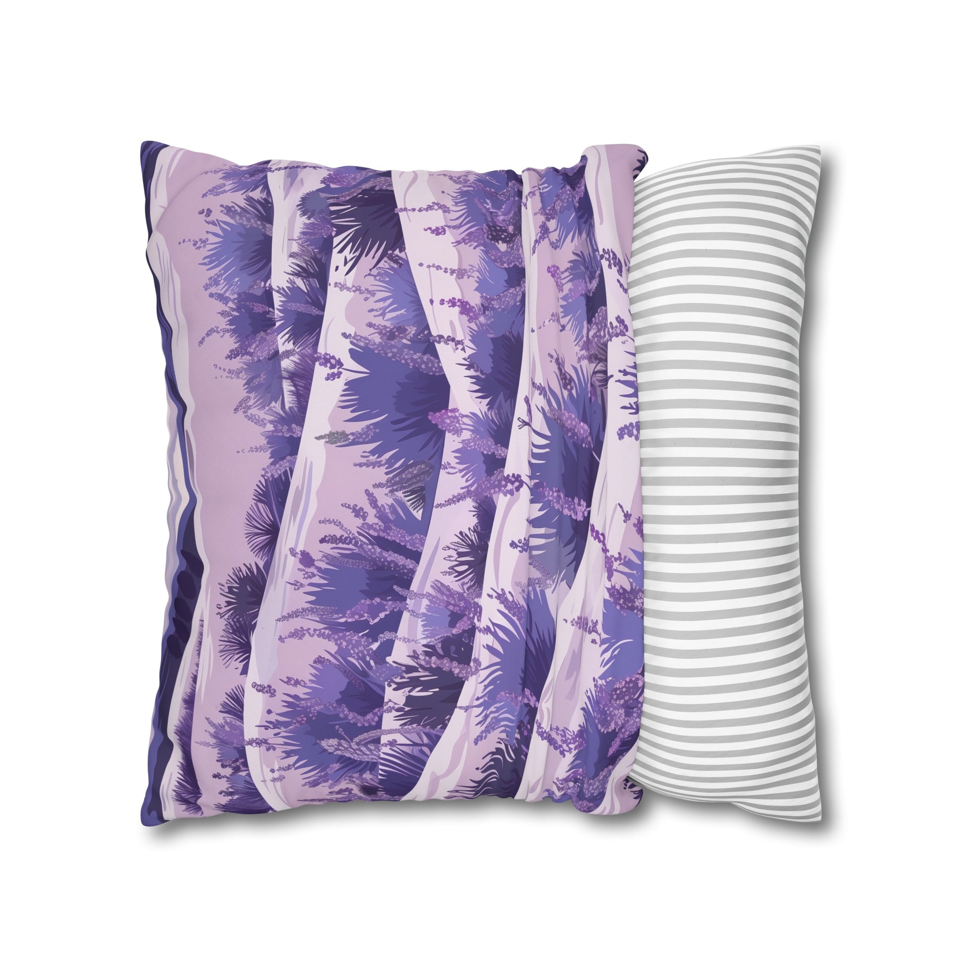 "Transform your bedroom with Lavender Fields pillowcase, featuring seamless lavender flowers pattern for relaxation and sweet dreams."