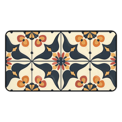 "Artisan Tiles Desk Mat - Stylish and durable workspace accessory with seamless pattern design"