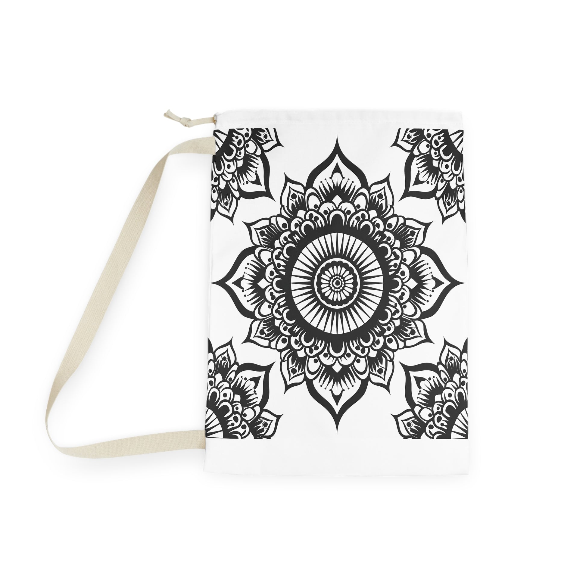 "Zen Mandala Laundry Bag - Bring calm to chores with tranquil pattern"