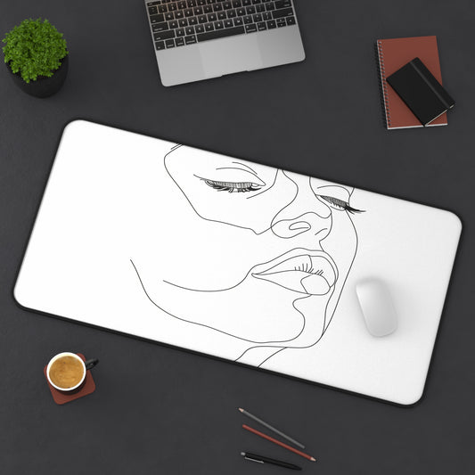 Minimalist Face Desk Mat | Desk Mat | Accessories, Back-to-School, Desk, Fall Bestsellers, Home & Living, Mouse pad, Mouse Pads, Mousepad, Seasonal Picks, Stationery, TikTok | Prints with Passion