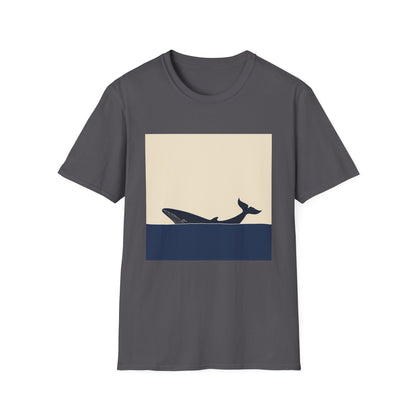 Deep Blue Sanctuary: A Minimalist Whale's Journey