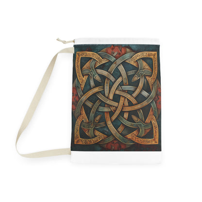 "Stylish Celtic Knot Laundry Bag for Organizing Dirty Clothes - Durable and Elegant Design"