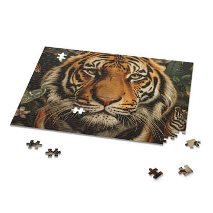 "Wildlife Tiger Wilderness Jigsaw Puzzle - Engaging and high-quality animal print design for puzzle enthusiasts and animal lovers"