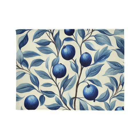 William Morris Willow Bough Botanical Plush Fleece Throw Blanket - View 3 | Prints With Passion