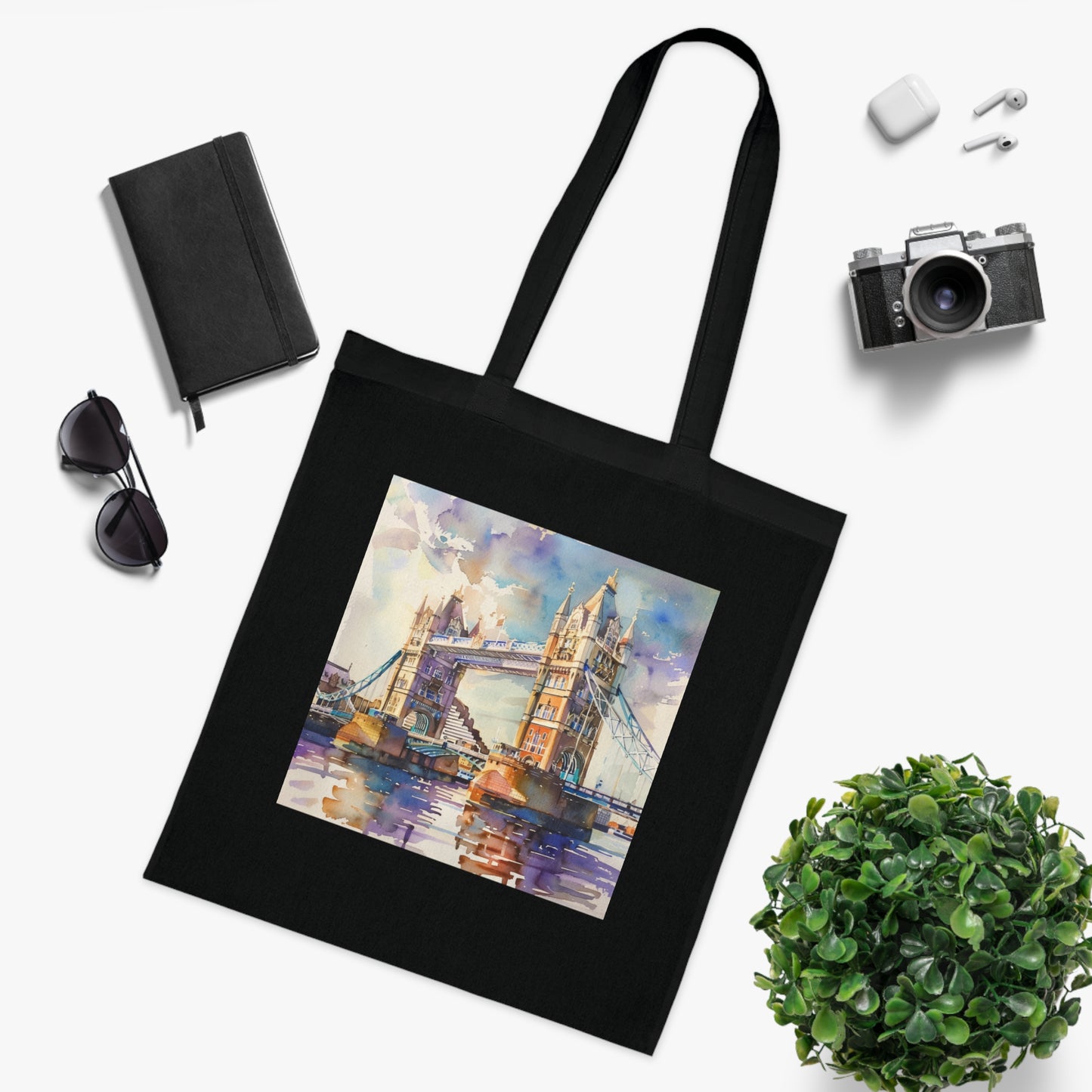 Tower Bridge Watercolor Souvenir Tote