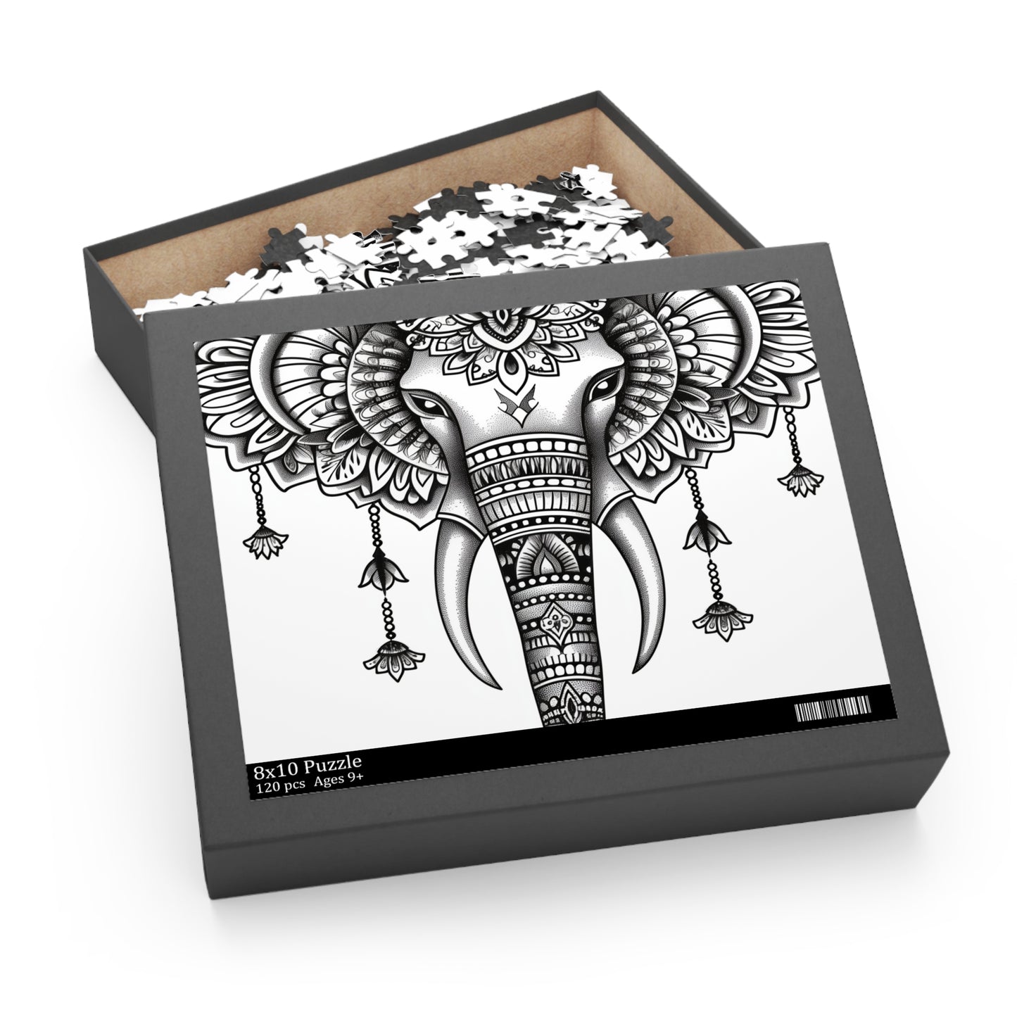 Elegant Mandala Elephant Jigsaw Puzzle | Puzzle | Back-to-School, Fall Picks, Games, Holiday Picks, Home & Living, Puzzles, TikTok, Valentine's Day, Valentine's Day Picks | Prints with Passion