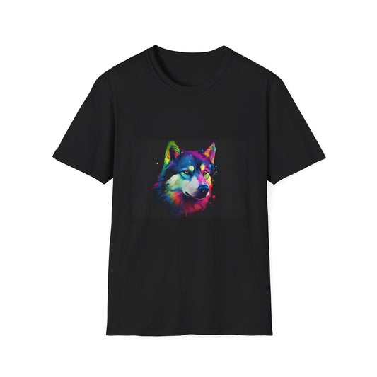 Wilderness Companion: The Husky's Gentle Gaze | T-Shirt | Cotton, Crew neck, DTG, Men's Clothing, Neck Labels, Regular fit, T-shirts, Women's Clothing | Prints with Passion