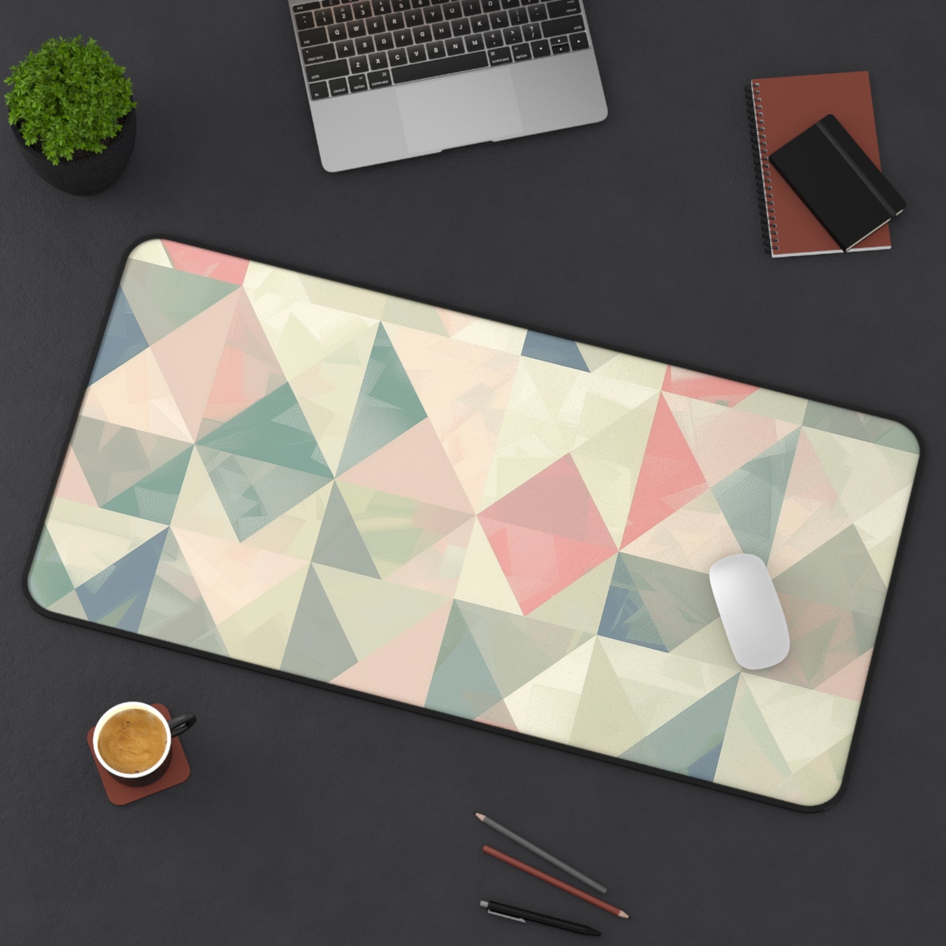 Pastel Geometrics Desk Mat | Desk Mat | Accessories, Back-to-School, Desk, Fall Bestsellers, Home & Living, Mouse pad, Mouse Pads, Mousepad, Seasonal Picks, Stationery, TikTok | Prints with Passion