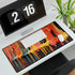 Dripping Paint Forming Universe — XL & XXL Desk Mat — 3mm Non-Slip Natural Rubber Base Detail