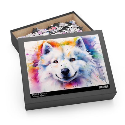 Adorable Samoyed Puzzle Fun