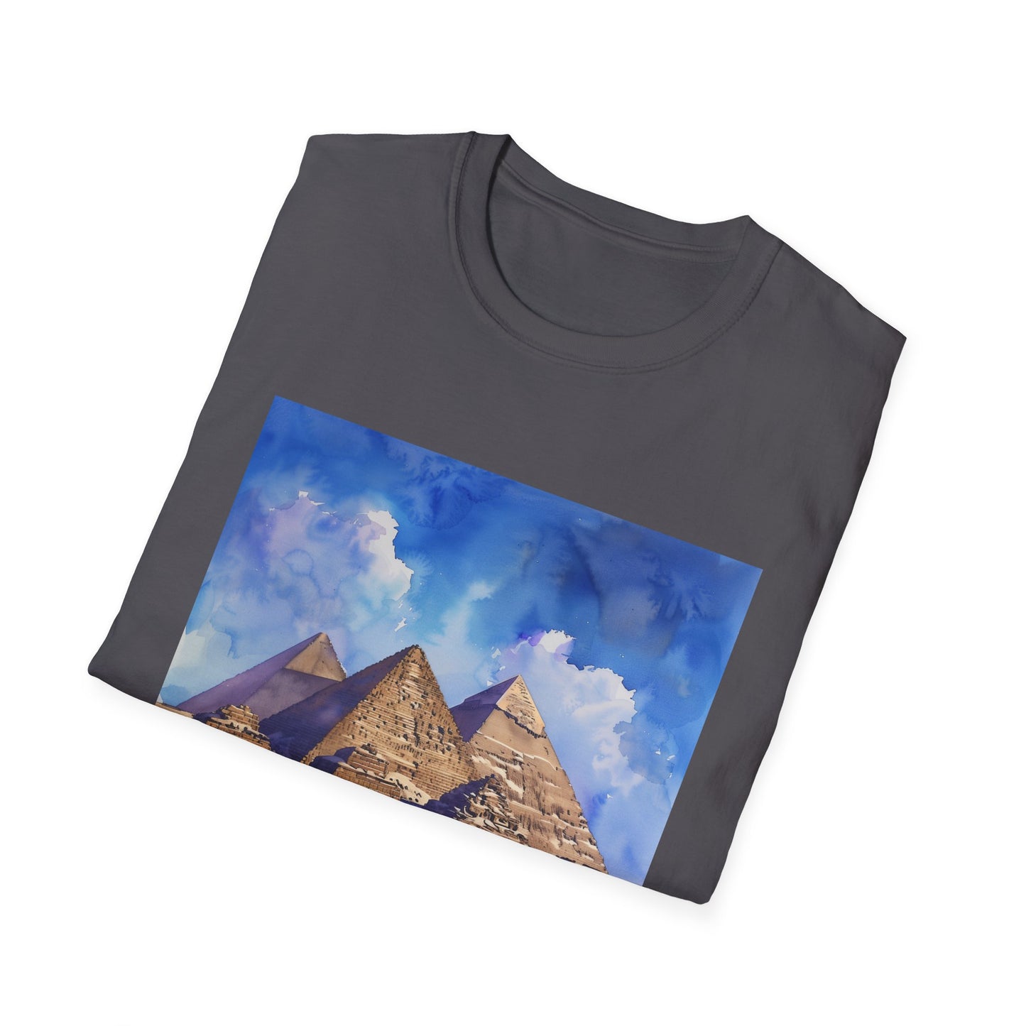 Ancient Wonders in Watercolor: The Egyptian Pyramids T-shirt