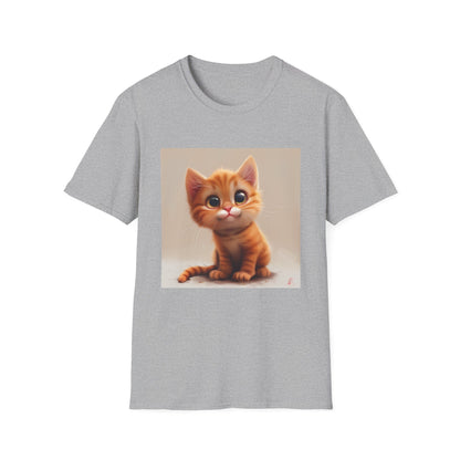 Pawsitively Adorable: Cute Cartoon Cat T-Shirt