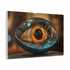 Glass Eye Watching Galactic Core — Canvas Wall Art — Side Profile & Stretched Corner Detail