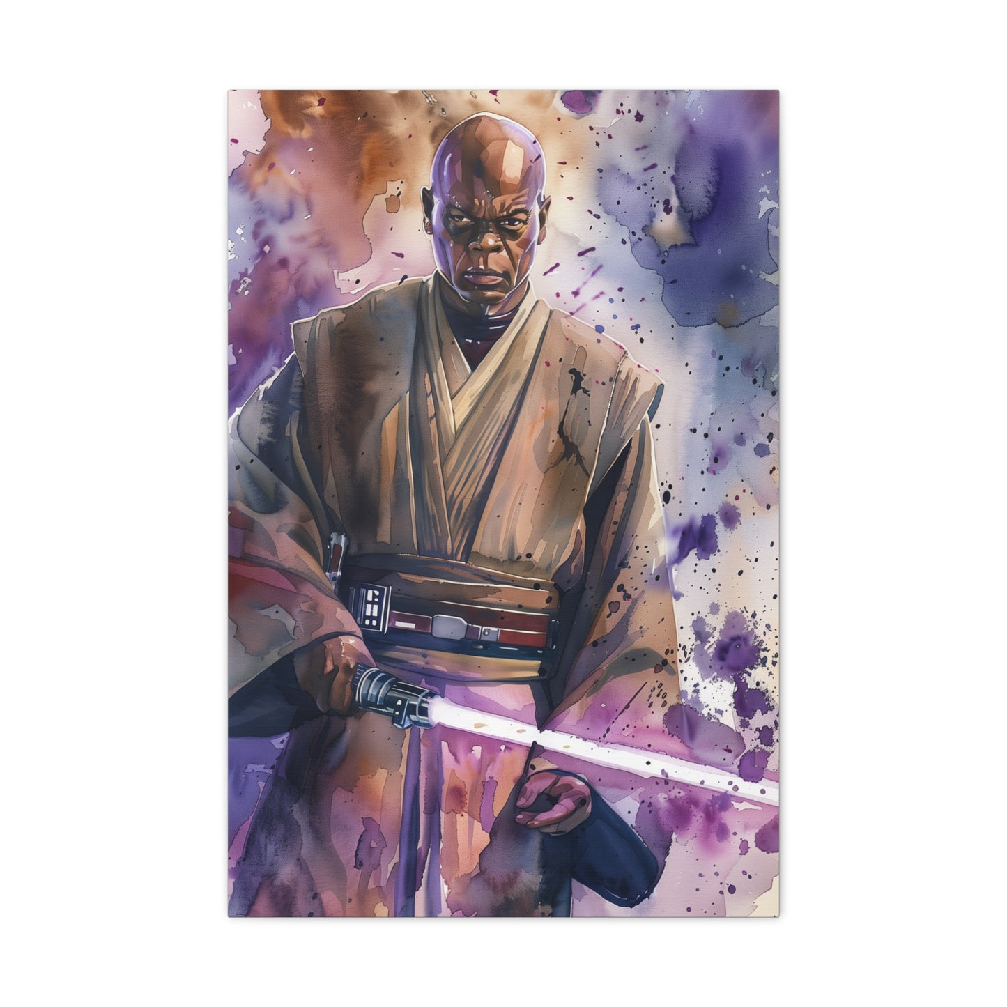 Mace Windu Lightsaber Canvas: Defender of the Republic | Canvas | Art & Wall Decor, Canvas, Fall Picks, Hanging Hardware, Home & Living, Indoor, Top Spring Products, Valentine's Day promotion | Prints with Passion