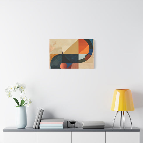 Abstract Geometric — Canvas Wall Art — Kiln-Dried Pine Frame & Ready-to-Hang Back View