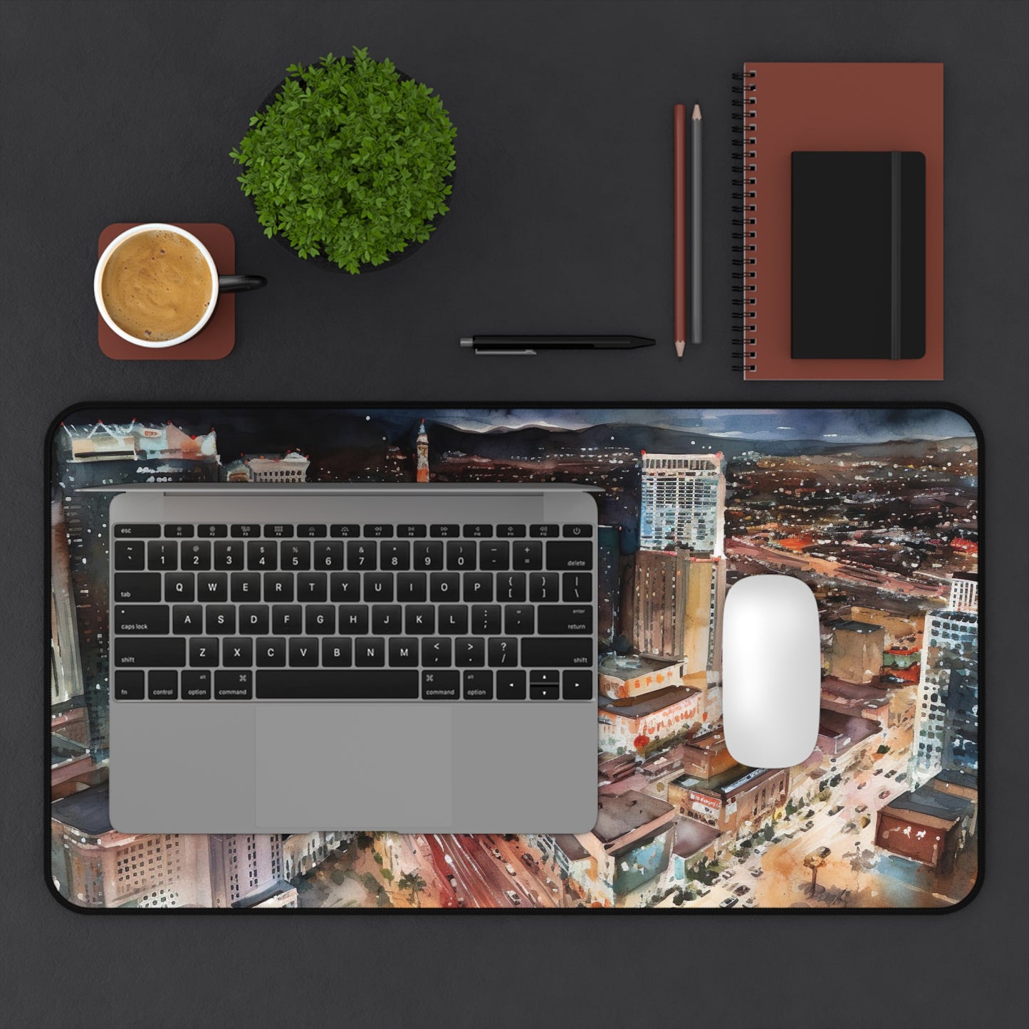 "Vibrant Vegas Night desk mat for inspiring creativity and productivity"