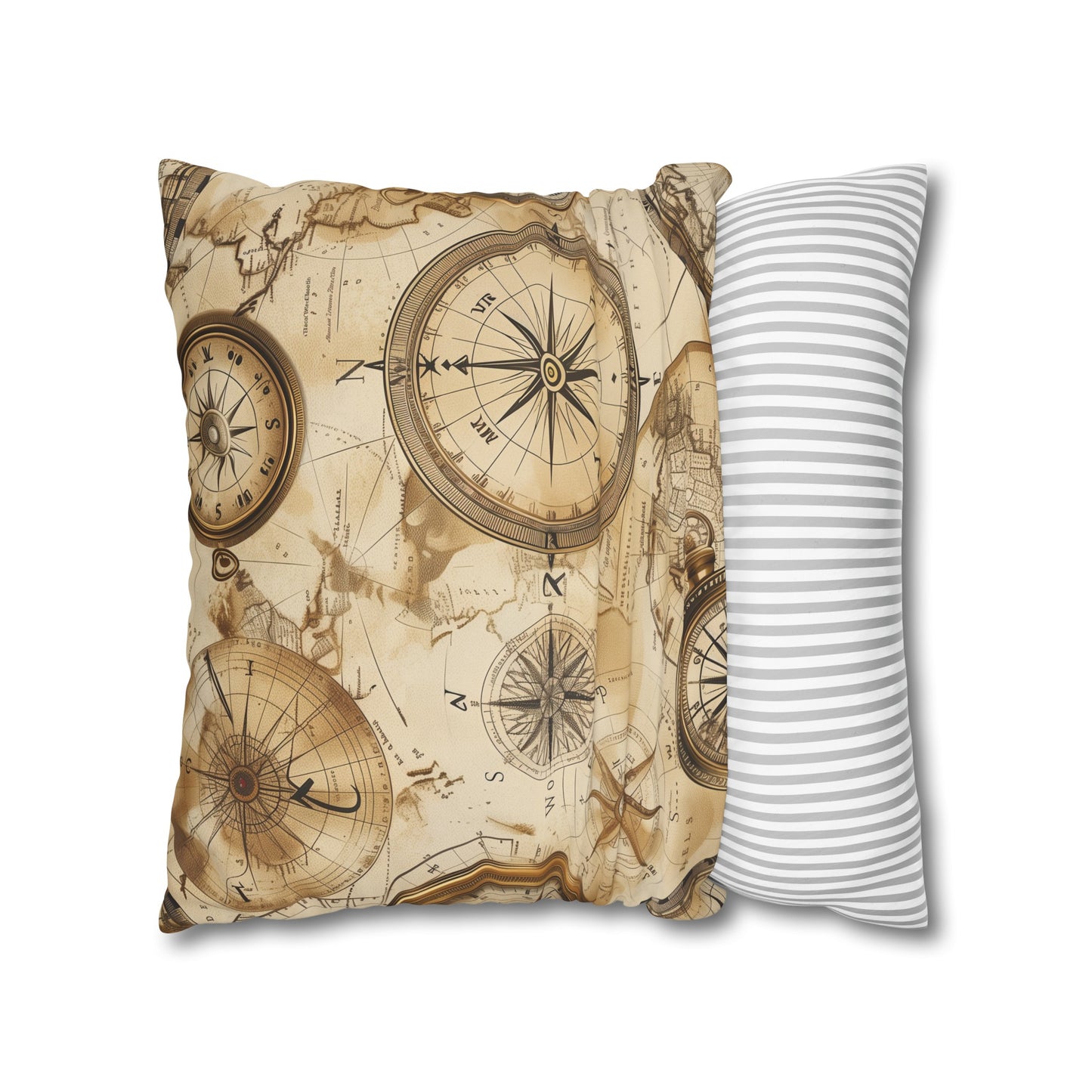 Vintage Maps Pillow Case - Add a charming touch to your bedroom decor with this seamless pattern of beautiful vintage maps. Enhance your living space with nostalgia.