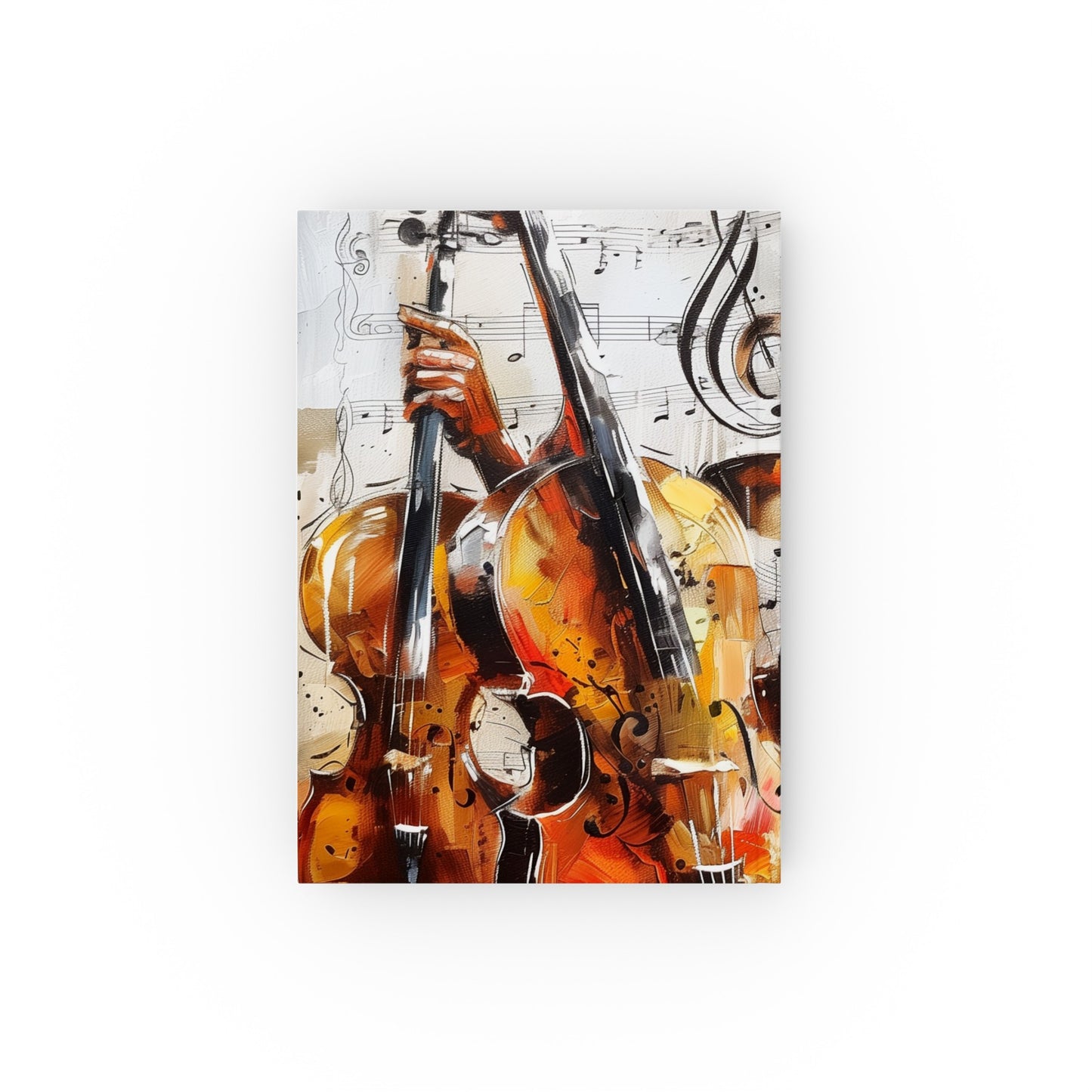 "Symphony of Thoughts Music Journal - Elegant notes and instruments, perfect for composing melodies and recording your musical journey. High-quality, versatile, and stylish. Great gift!"