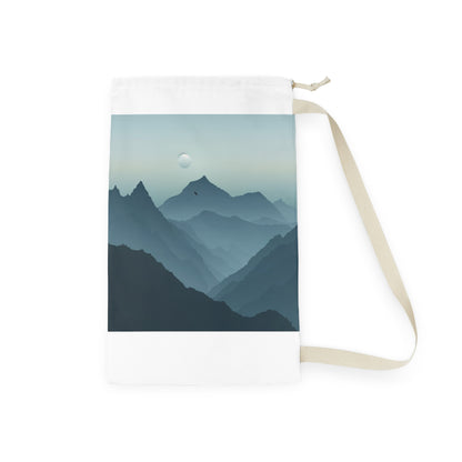 "Minimalist Mountain View Laundry Bag for Stylish Laundry Organization"