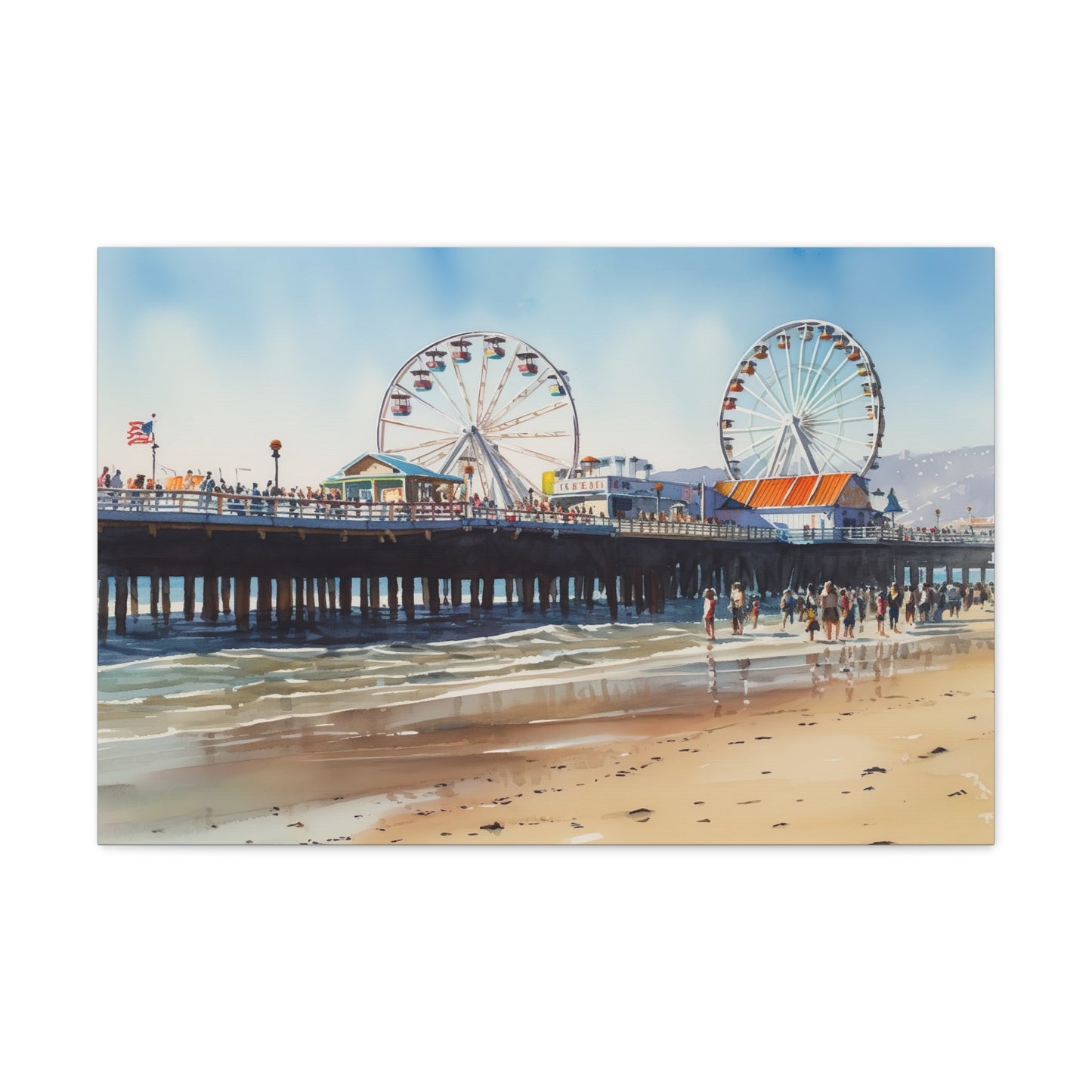 Seaside Escape Canvas: Inn at the Pier | Canvas | Art & Wall Decor, Canvas, Fall Picks, Hanging Hardware, Home & Living, Indoor, Top Spring Products, Valentine's Day promotion | Prints with Passion