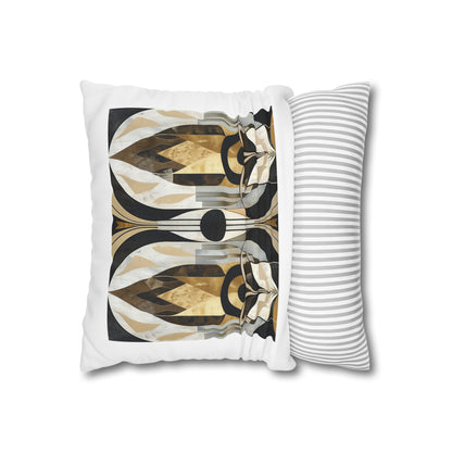 Square Poly Canvas Pillowcase with Double Sided Print and Concealed Zipper - Personalize your decor with this stylish and versatile pillowcase, made from durable polyester canvas.