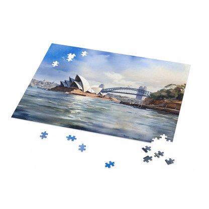 "Sydney Skyline Jigsaw Puzzle with iconic landmarks and harbor views for travel fans"