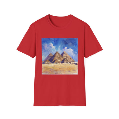 ## Ancient Wonders in Watercolor: The Egyptian Pyramids T-shirt