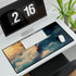 Train Riding Rails Through the Clouds — XL & XXL Desk Mat — 3mm Non-Slip Natural Rubber Base Detail