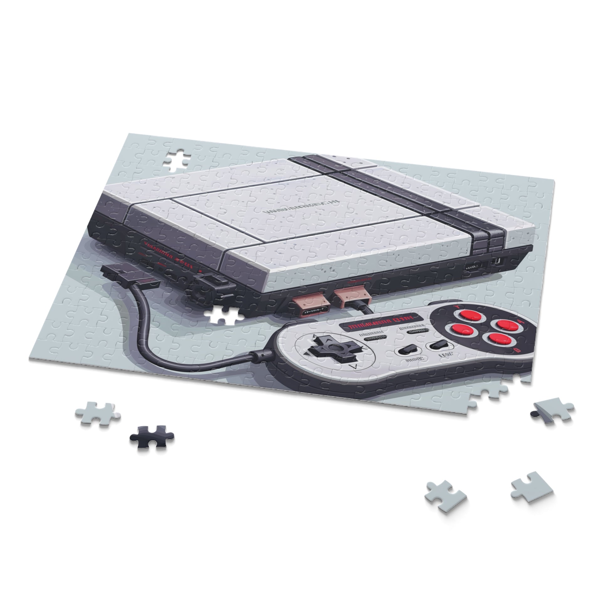 "Pixel Art Console Jigsaw Puzzle: Retro gaming console with vibrant pixel art design, perfect for gamers and puzzle enthusiasts"