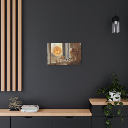 Lost Astronaut Staring at Supernova — Canvas Wall Art — Product Detail View 5