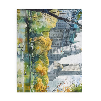 Central Park Watercolor Jigsaw Puzzle