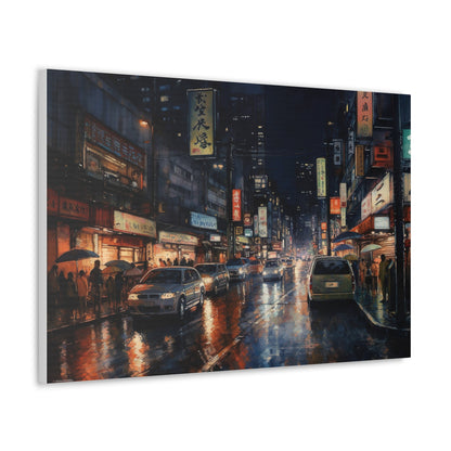 Tokyo Night Skyline Canvas