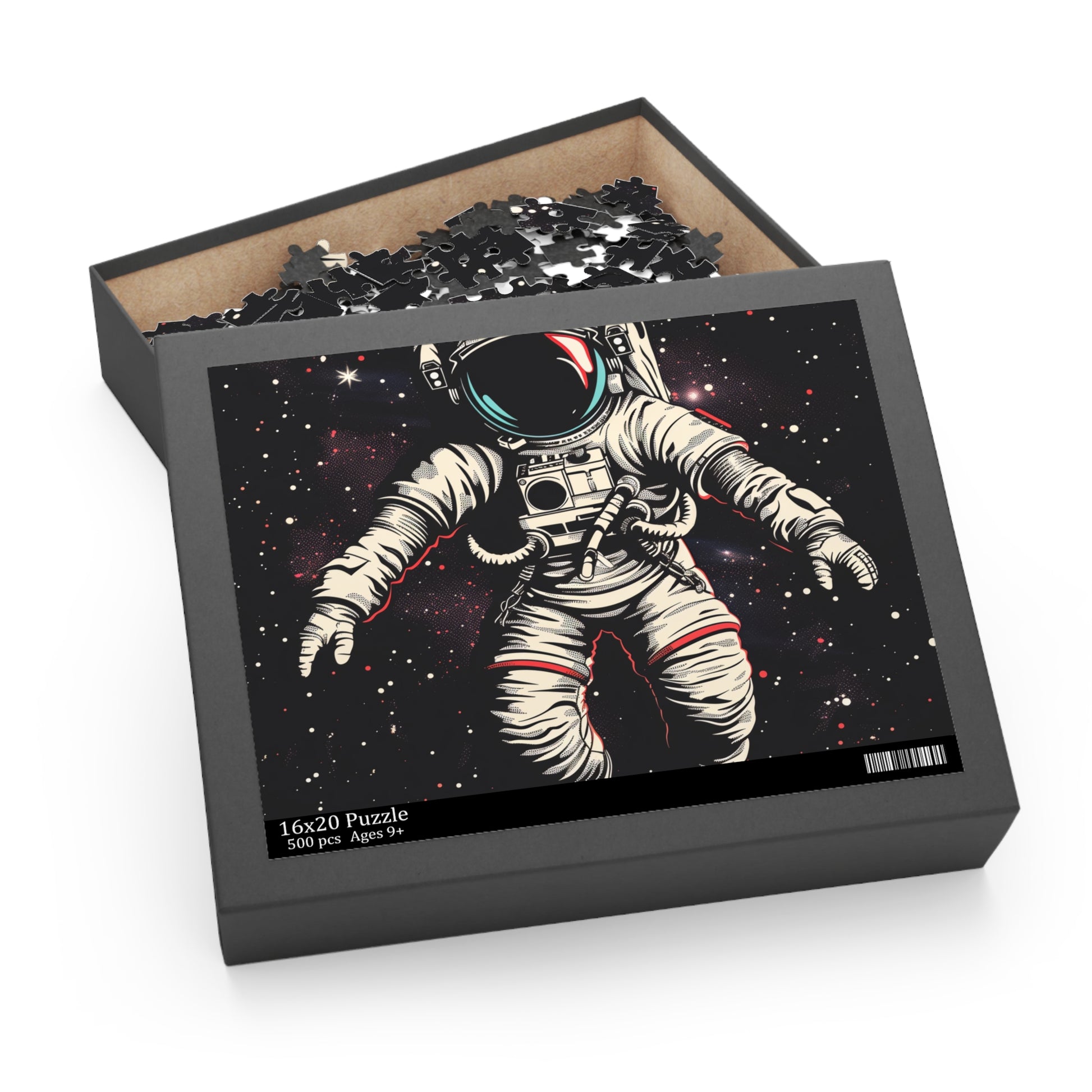 "Space Explorer Jigsaw Puzzle: Astronaut amidst stars, perfect for space enthusiasts"