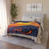 Lava Flowing from Floating Volcano — Plush Fleece Throw Blanket — Product Detail View 9