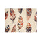 Bohemian Artisan Feathers Seamless Pattern Plush Fleece Throw Blanket - Front Hero View | Prints With Passion