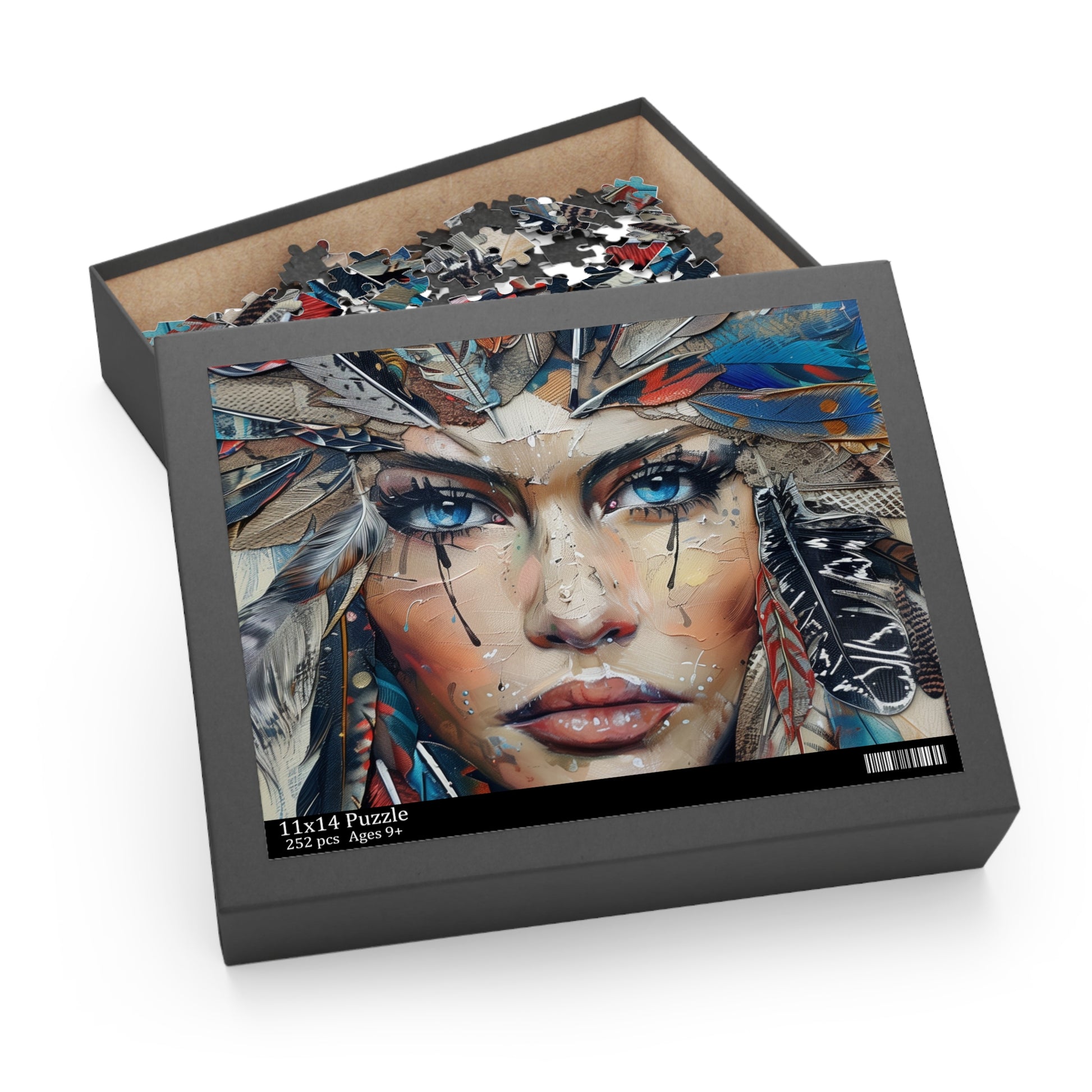 Bohemian Feathers Jigsaw Puzzle - Colorful and intricate design for a peaceful and inspiring experience