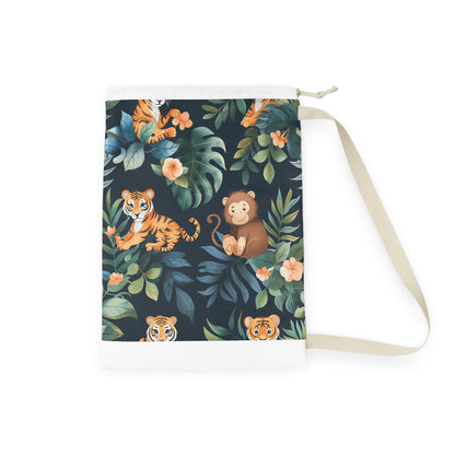 "Jungle Safari Tiger Print Laundry Bag - Bring the jungle to your laundry room with this fierce and stylish design"