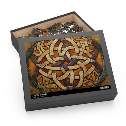 Intricate Celtic Knot Jigsaw Puzzle - Mind-Challenging Game with Vibrant Colors