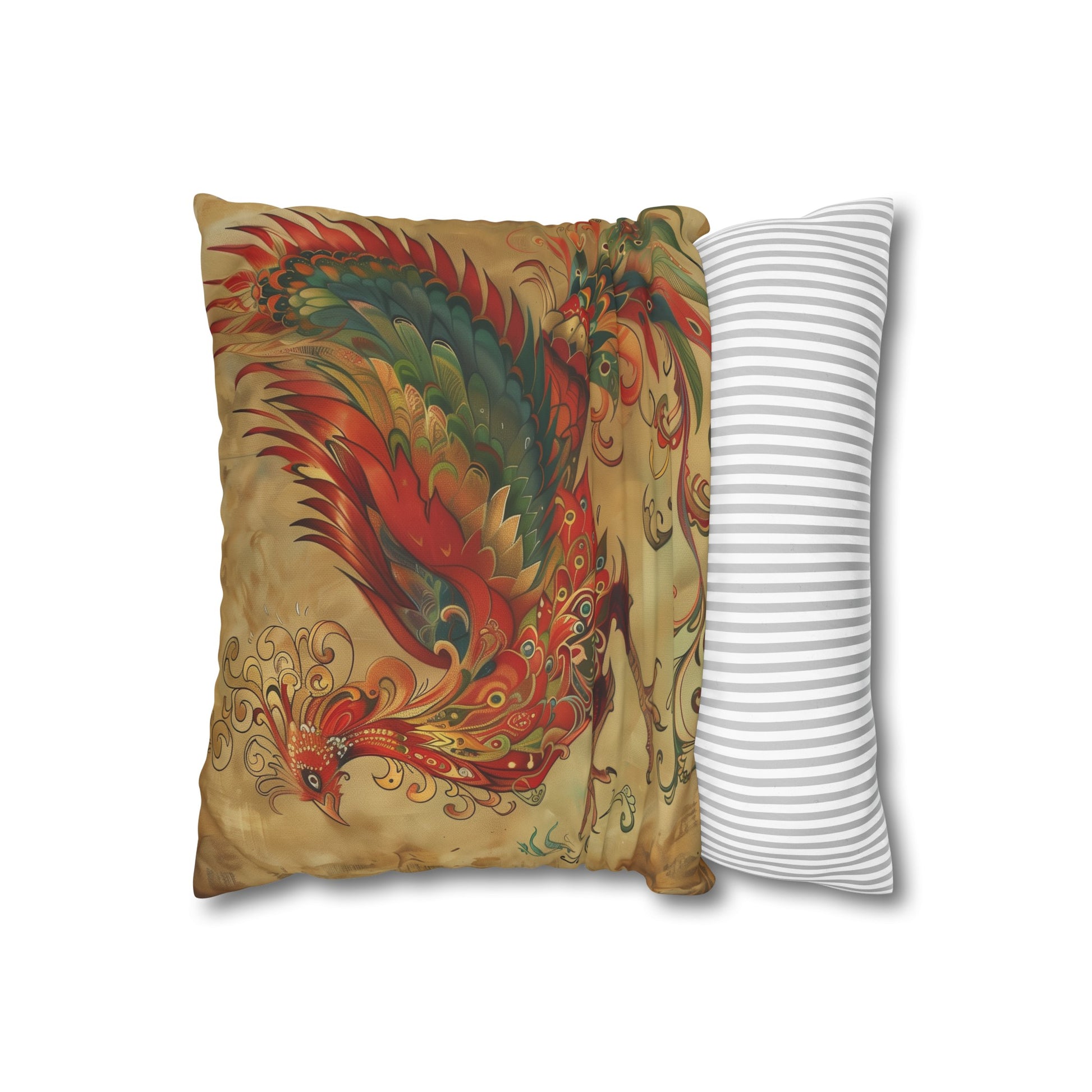 "Phoenix Pillowcase - Symbol of Rebirth and Renewal | High-Quality Material, Stylish Design | Perfect Gift for All Seasons"