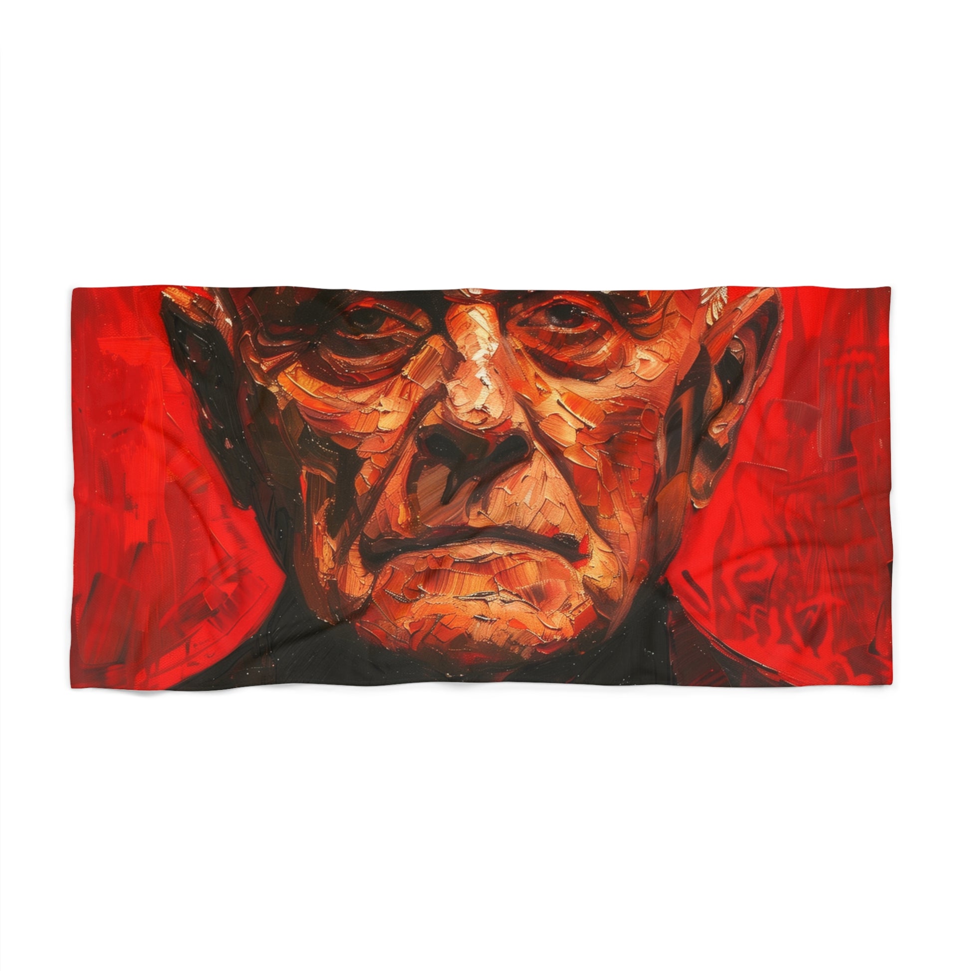 this towel is both stylish and practical. Add a touch of sophistication to your beach essentials with this exclusive autograph beach towel. Get yours today and elevate your beach experience with the legendary Anthony Hopkins as Hannibal Lecter.