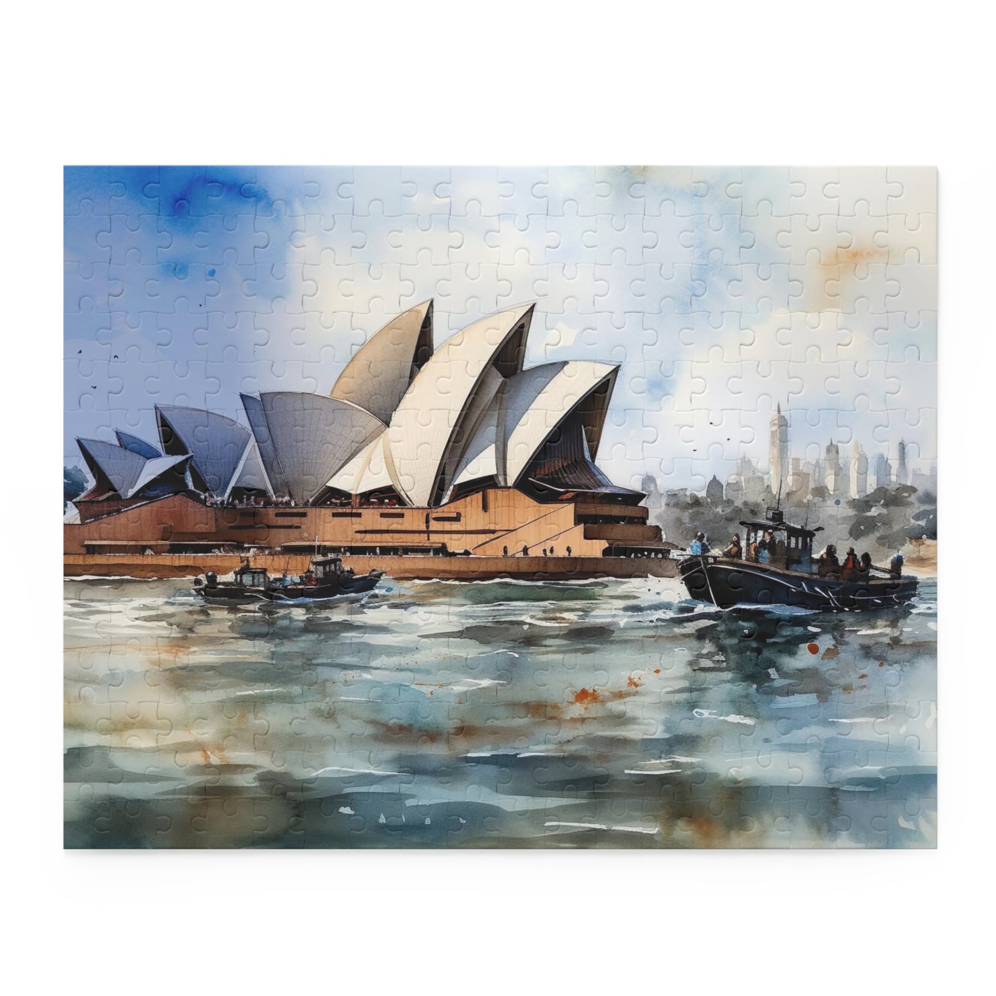 "Sydney Opera House jigsaw puzzle, piece together iconic architectural masterpiece at home"