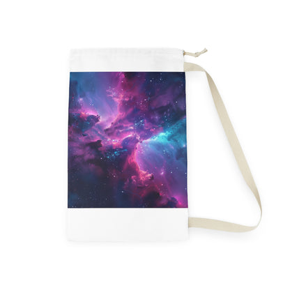 "Neon Space Galaxy Laundry Bag - Colorful laundry bag for out-of-this-world cleaning routine"